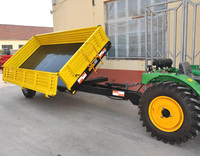 3 ton, 5 ton, 8 ton hydraulische kiepwagen, 2-assige trekker-aangedreven kiepwagen voor rijst, fruit en landbouwtransport, lage kosten, eenvoudige bediening