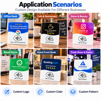 Plaque d'avis NFC en acrylique imprimée avec code QR, support adhésif, carte de membre, mini-étiquette, affichage des commentaires clients pour hôtels et magasins