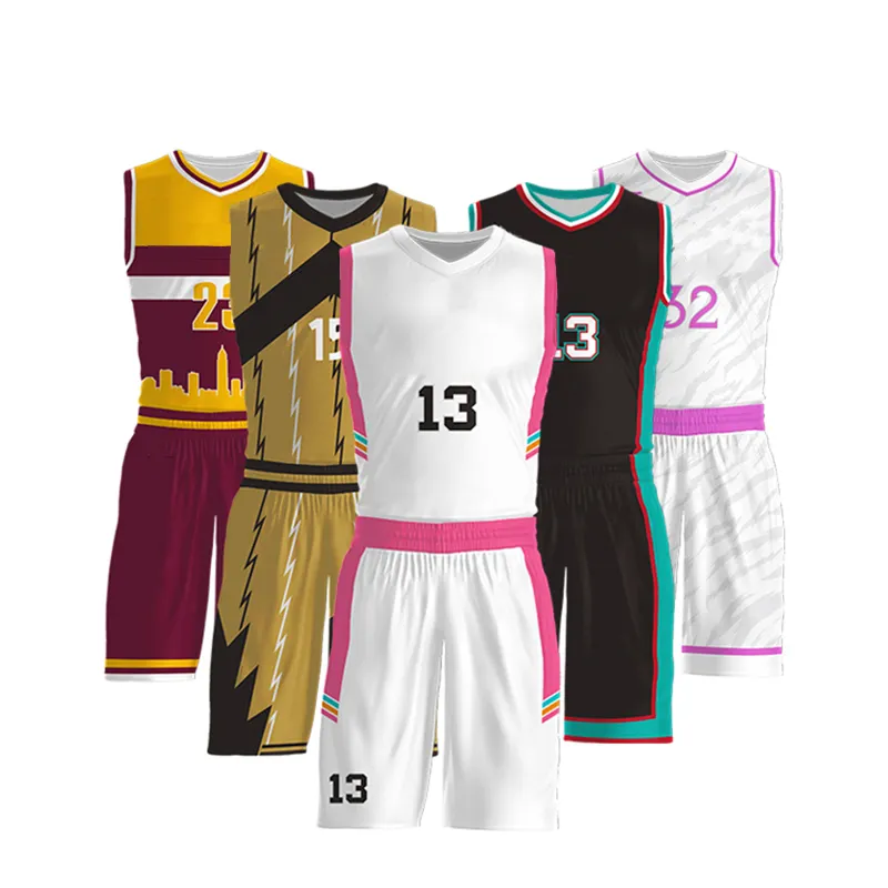 Sublimation Mesh Blank Basketball Jersey Custom Men Reversible Custom Basketball Uniform for Men Set Jersey Basketball Wear