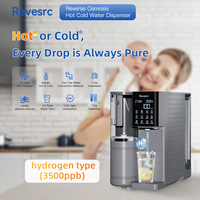 Distributeurs d'eau purifiée RO UV entièrement automatiques 2025 avec bouteille d'eau hydrogénée, mini-refroidisseur et filtre à eau chaude