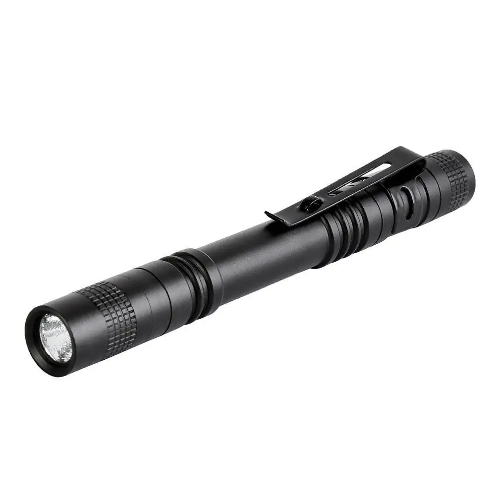 Xách Tay Hợp Kim Nhôm Mini Đèn Pin Chiến Thuật EDC Pocket Đèn Pin Nhỏ Penholder Pen Light