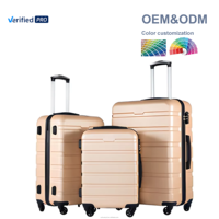 Valise à roulettes de voyage imprimée sur mesure Bagage à main pour affaires Valise intelligente Ensemble de bagages de voyage 3 Pcs