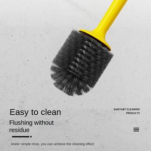 Brosse de toilette murale en plastique avec base en PP et tête de brosse écologique, design de dessin animé canard jaune, vente en gros - Product Image 3