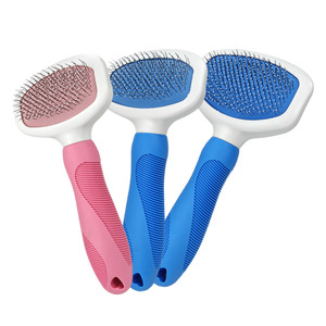 Peigne de toilettage pour animaux de compagnie, bleu et rose, grande et petite brosse démêlante multifonctionnelle pour le soin des poils des chats et des chiens - Product Image 5