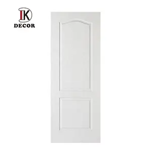 Modern Style Customized Size Hollow Core 2 Panel HDF Moulded Door For Bedroom