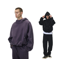 Sweat-shirt à capuche en molleton 100% coton, brodé, déstructuré fonctionnellement, effet délavé, couleur coquille d'œuf, nouvelle collection hiver 25, Machete