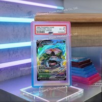 Plaque de protection arrière en TPU à paillettes dégradées 35pt pour cartes gradées, avec plaque acrylique transparente pour cartes PSA