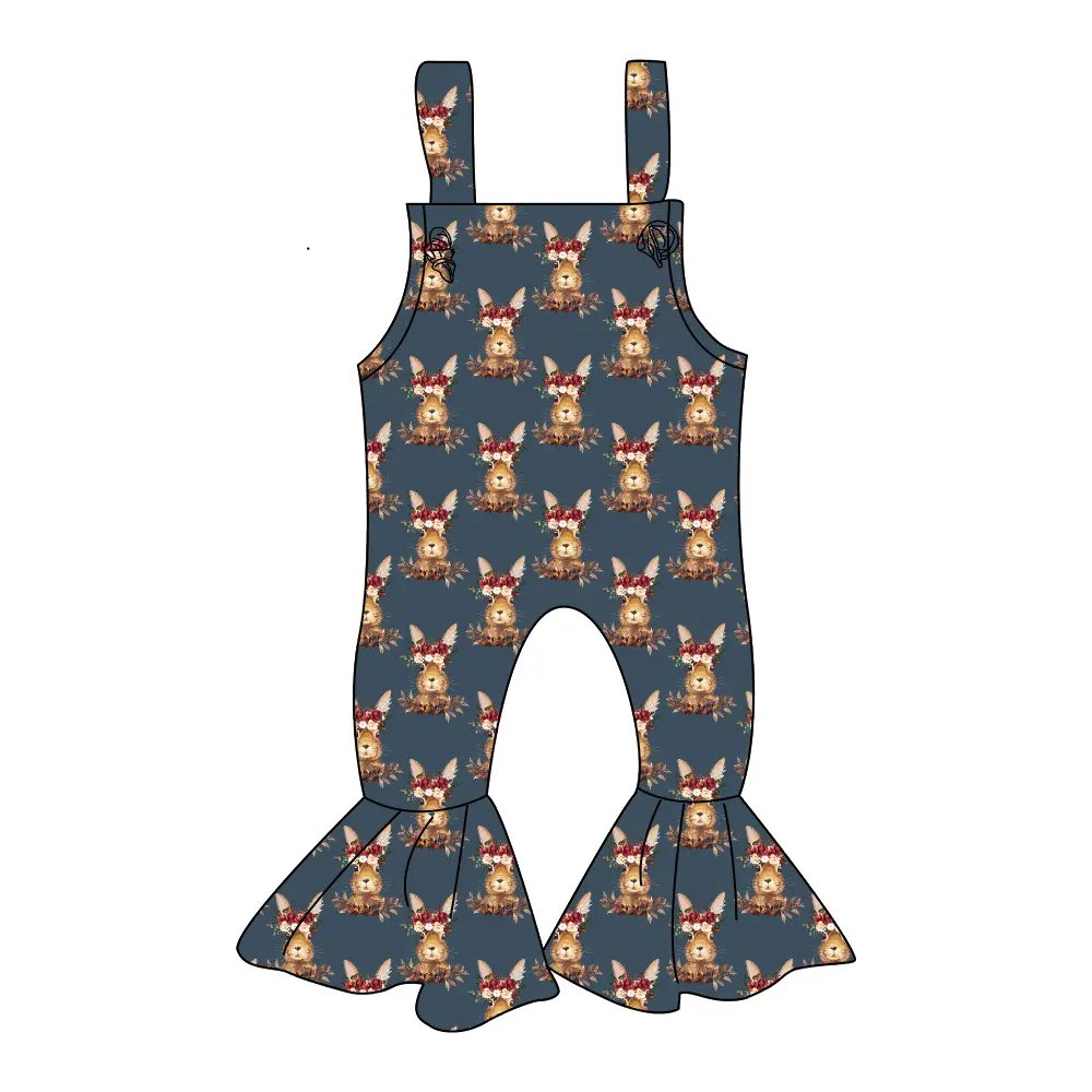 Liang zhe OEM Boutique Western Style Oster kaninchen Gedruckt Neugeborenes Baby Baby binden Sleepers Overalls