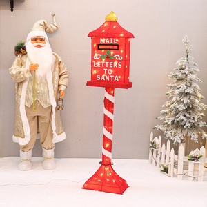 Buzón de Tren en Miniatura 3D Iluminado, Decoraciones Navideñas de Gran Escala con Cartas para Santa Claus - Product Image 3