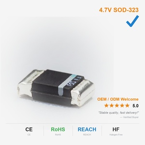 표면 실장 다이오드 BZT52C9V1 BZT52C3V0 9V1 10V <span class=keywords><strong>12V</strong></span> 15V SOD-323 안정적인 성능 어댑터 및 충전기 회로용 우수한 품질 - Product Image 1