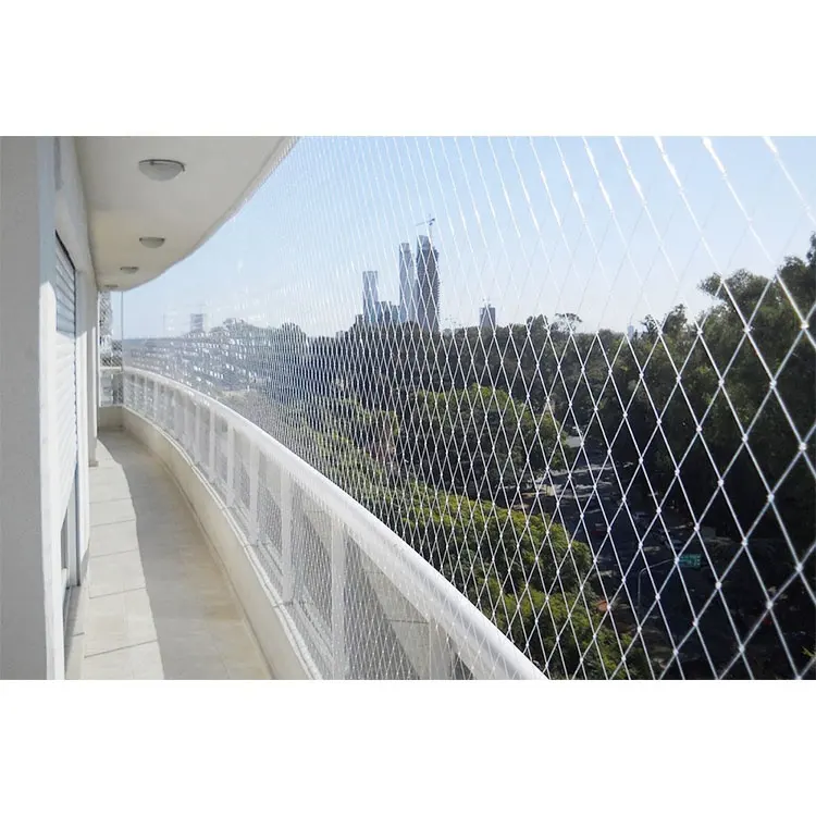 Нейлоновая прозрачная однонитевая защитная сетка для балкона