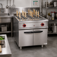 Cuisinière à gaz commerciale avec brûleurs, plaque de cuisson, four, en acier inoxydable, équipement de cuisson multifonction pour restaurant et cuisine