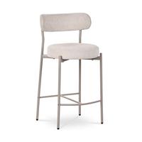 Tabouret de bar rectangulaire rembourré à dossier haut, chaise de bar rembourrée pour café et bistrot (vente en gros)