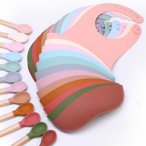 Silicone Baby Bib <b>Waterproof</b> Adjustable Neck Toddler Kids Mealtime <b>Apron</b> Design 112 Custom Logo Wholesale - Product Image 4
