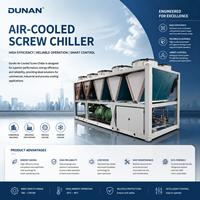 Enfriador de Tornillo Refrigerado por Aire de 400kW 2000kW R134a, Refrigeración Industrial para Centros de Datos, Certificado AHRI, Compresor Doble EVI