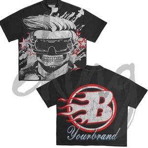 T-shirt girocollo Casual <span class=keywords><strong>a</strong></span> mezza manica con stampa personalizzata t-shirt <span class=keywords><strong>a</strong></span> trasferimento termico con stampa grafica in cotone squadrato per uomo - Product Image 3