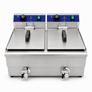 GRT-E132V 13L+13L Doppeltank Kommerzielle Elektrische Fritteuse 3KW+3KW Edelstahl Tischmodell - Product Image 4