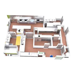 3D-Design gewerbliche Hotel-Restaurant-Gas-Elektro-Küchen-Küchenausstattung