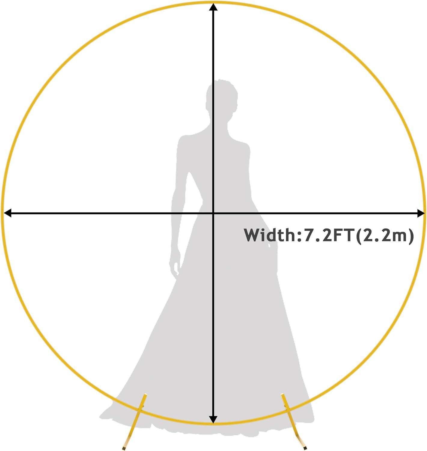 Round metal bracket 2.2 m