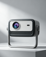 Projecteur domestique LCD 1080P avec luminosité 500 ANSI, WiFi 6, Bluetooth, assistant vocal, correction automatique de l'écran, projection de 40 à 140 pouces