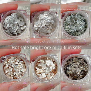 แผ่นไมก้าบางเฉียบสีทองแดงทองคำสำหรับตกแต่งเล็บ - Product Image 4
