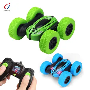 Chengji 2.4ghz double sided stunt car play set vehicle remote control rechargeable lighting 360 degree flipping stunt car toy