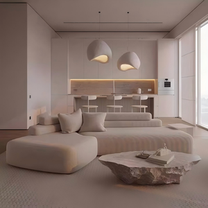 Bắc Âu sáng tạo cong thiết kế vải phòng khách hiện đại đơn giản người ngoài hành tinh khách sạn Mô hình phòng chéo góc sofa - Product Image 1