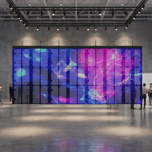 Écran LED transparent MILEC P3.9mm/P7.8mm pour vitres, garantie 3 ans, luminosité 1000cd, CMS basé sur le cloud - Product Image 1