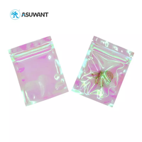 Petits sacs à cosmétiques en plastique translucides à fermeture éclair avec Logo personnalisé, petits sacs à bijoux dorés et mats, emballage cadeau
