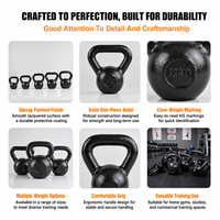 Kettlebell en fonte noire peinte TOPTONS, vente en gros d'usine, 2-40 kg, équipement de fitness à poids libre pour l'haltérophilie