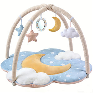Alfombra de Juego para Bebés con Diseño de Cielo Estrellado, Luna y Nubes, con Juguetes Colgantes para la Habitación Infantil, para Gatear y Estimular el Sentido Táctil - Product Image 5