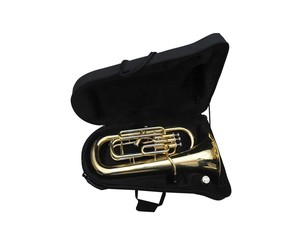 EUPHONIUM 3+1 PISTONS Clé Sib <span class=keywords><strong>Instrument</strong></span> en laiton <span class=keywords><strong>Instrument</strong></span> de musique Étui rigide plaqué argent Modèle EU-743 - Product Image 3