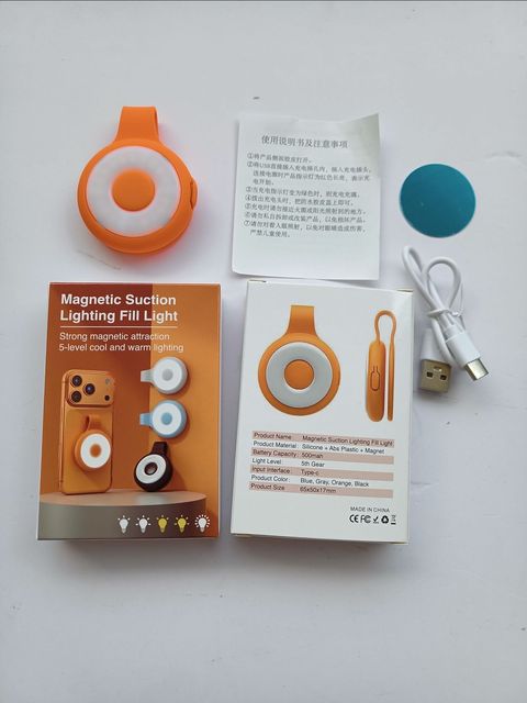 F10  LED Mobile Phone Magnetic Mini Beauty Multi-functional Pocket Light, Three-color Photography and Illumination Lamp NEW
