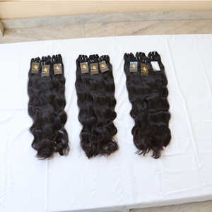 Venta al por mayor brasileño e indio 9A grado cabello Remy sin procesar virgen cutícula alineada cuerpo paquetes de ondas naturales estilos de encaje proveedor - Product Image 2