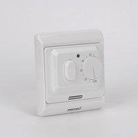Thermostat de sol radiant moderne et écologique, anti-inflammable, en PC, pour le contrôle de la température des systèmes de chauffage au sol en hôtels et appartements