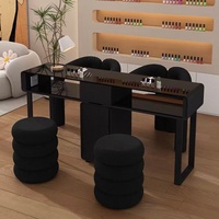Table de manucure et pédicure en verre, design moderne, portable, prix de gros, pour salon de beauté et spa, en vente