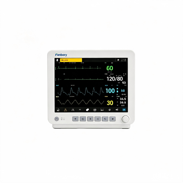F03PM-C40 12.1 Inch Patient Monitor, 1024*768 LCD, 7-Channel Waveform, 3/5-Lead ECG, Built-in Lithium Battery