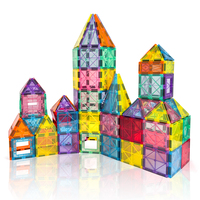 Imanes de bloques de construcción educativos 3D de alta calidad, 46 Uds., juguete para regalo para niños pequeños, imanes para niños y niñas, azulejos de construcción para niños
