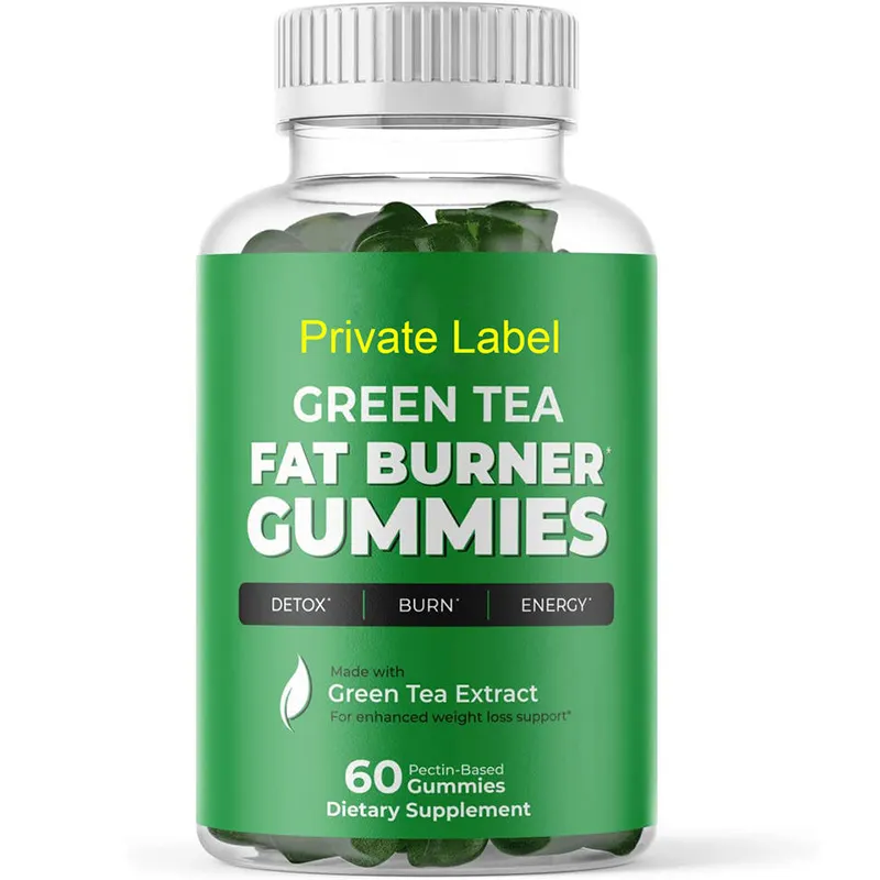 Gummies Pembakar Lemak Teh Hijau untuk Menurunkan Berat Badan Suplemen Herbal Penekan Nafsu Makan untuk Menurunkan Berat Badan