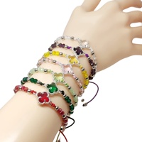 Chaîne de taille colorée Clover Charm pour femme, bijou de corps sexy, accessoires de plage d'été, longueur réglable