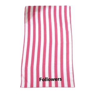 Serviettes de plage en microfibre rayées à séchage rapide, grandes, douces et absorbantes, pour piscine, avec logo personnalisé, haute qualité, vente en gros - Product Image 1