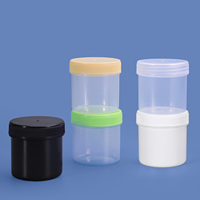 Pot en plastique transparent PP de qualité alimentaire de 100 ml avec couvercle à vis personnalisable et coloré pour le stockage des aliments, emballage en vrac pour les collations