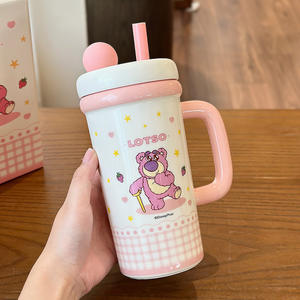 Disney Mickey <strong>Winnie</strong> <strong>Pooh</strong> Ceramic <strong>Mug</strong> With Straw And Lid Large Capacity Coffee Milk Breakfast Cup Cartoon Design Spring 2025 - Product Image 5