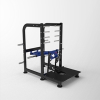 Machine à Squat à Charge Libre Professionnelle avec Ceinture, Entraîneur Ajustable en Acier pour le Bas du Corps, Idéale pour les Fessiers et les Quadriceps
