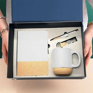 Recuerdos Empresariales Ecológicos, Llavero, Cuaderno de Madera con Bolígrafo, Taza de Café de Cerámica, Juego de Regalo Corporativo Promocional Personalizado - Product Image 3