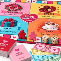 Jeu de société éducatif et stratégique pour couples LOVE MARKET DATE Saint-Valentin - Composants magnétiques réutilisables et recyclables