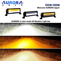 AURORA – barre lumineuse Led ambre pour voitures, 3 couleurs, 10 pouces, tout-terrain