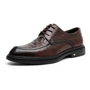 Summer <b>Top</b> Grain Leather Men's Shoes Breathable Business Formal Casual Leather Shoes Comfortable Durable Elegant - Product Image 2