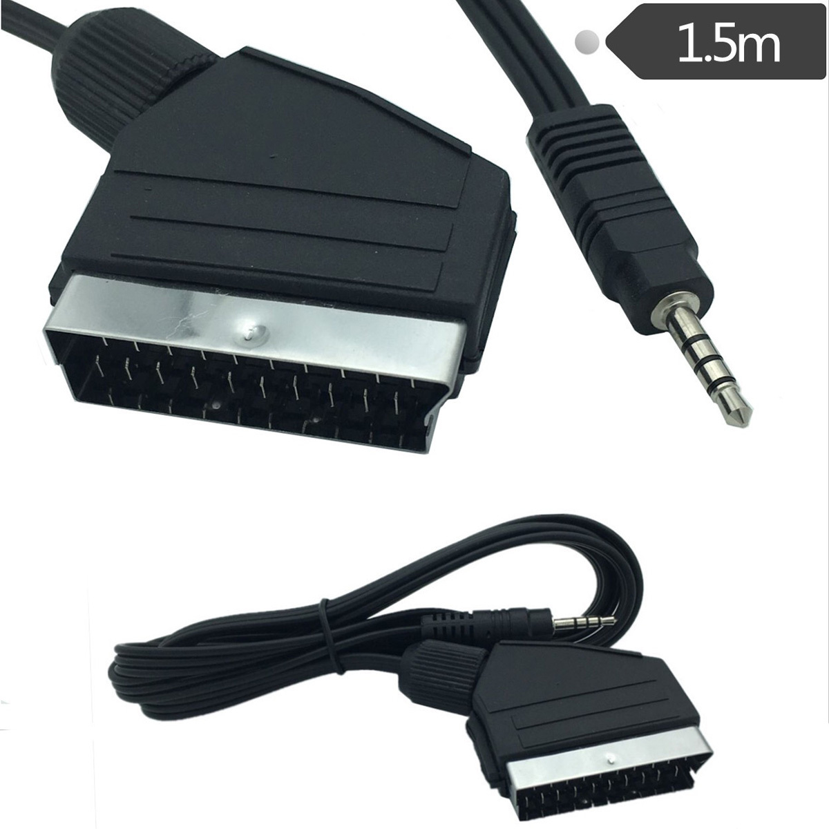 Cavo SCART 21 Pin – 1,5 Metri, Nero, World-trading-net, Per TV E Videoregistratori