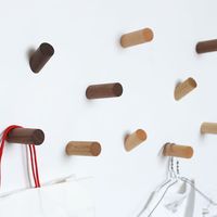 Crochets muraux en bois massif en chêne, porte-manteaux, crochets de rangement. Fabriqué en Chine